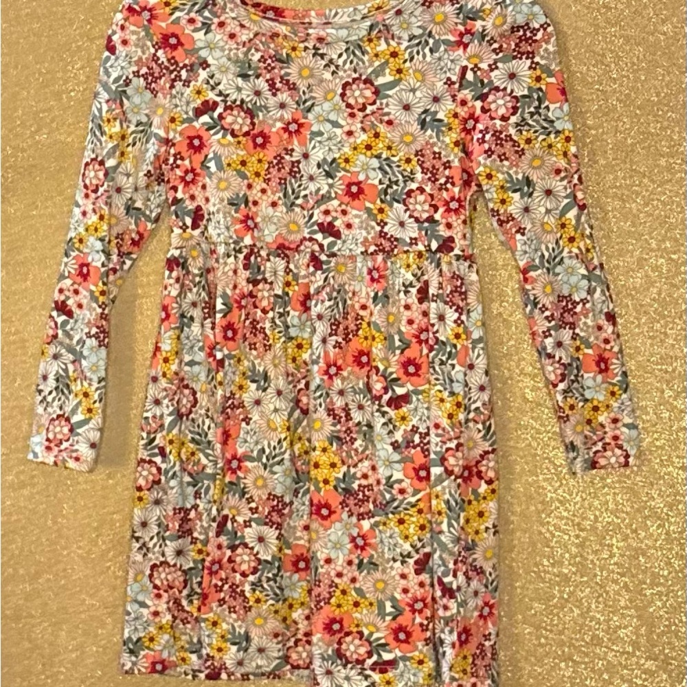 Bundle (2) Floral Long Sleeve Kids Dresses